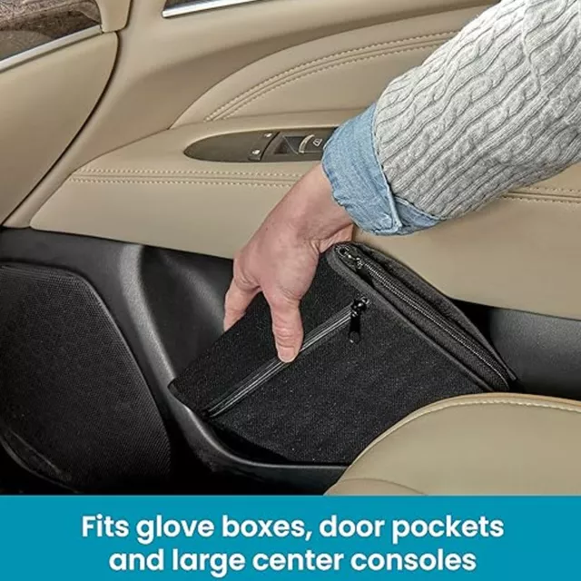 Car Glove Compartment Organizer 6 Pockets Multifunctional Zipped Design Portable