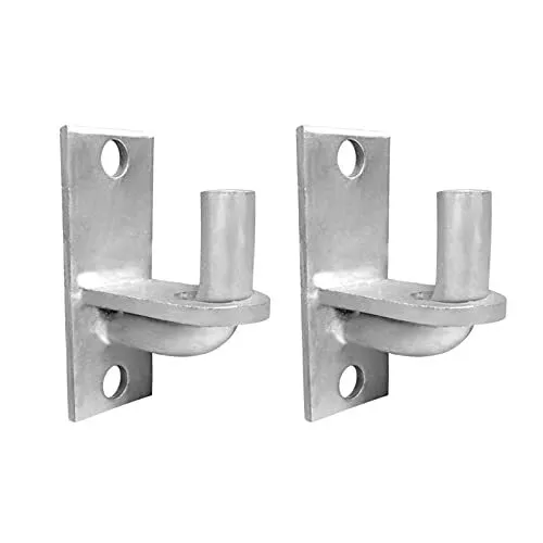 2 Pack Wall Mount Flat Back Gate Hinges, Chain Link Wood Fence Post Gate Hing...