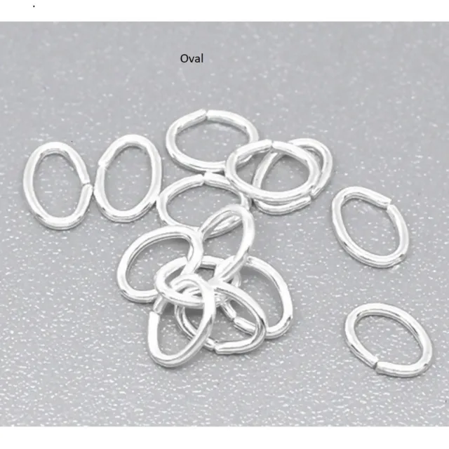 100x Silver Plated Alloy Oval Open Jump Rings 5.5x4x0.7mm  Craft(B10861)