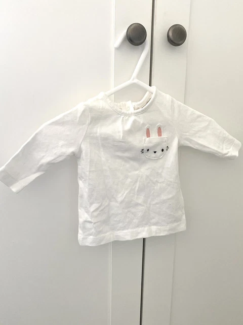 Next Baby White Easter Bunny Long Sleeved Top First Size Newborn