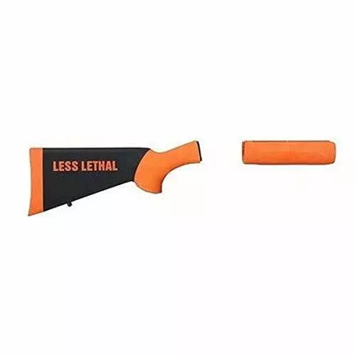 Hogue 08742 Remington 870 Less Lethal OverMolded Stock, W/Forend, Orange