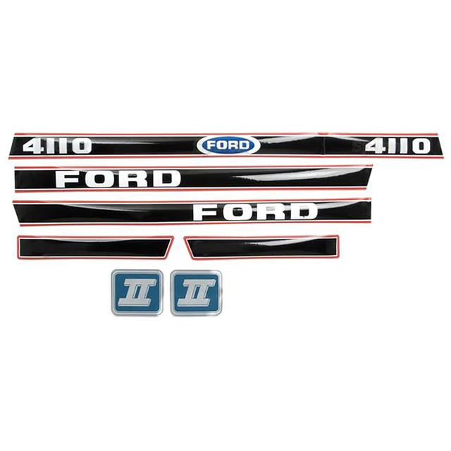 Tractor Decal set Aftermarket Replacement Fits Ford 4110 HD hood decals set