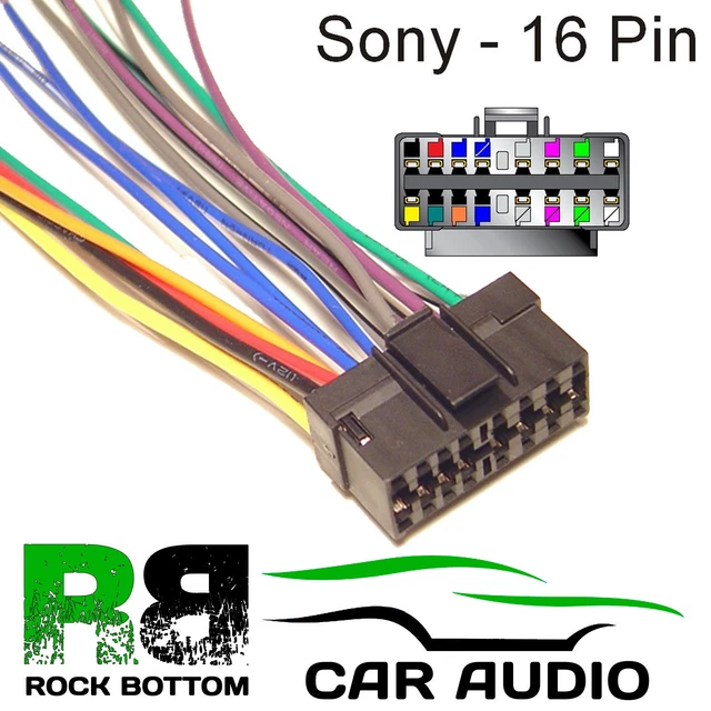 SONY MDX SERIES Car Radio Stereo 16 Pin Wiring Harness Loom Bare Wire Lead