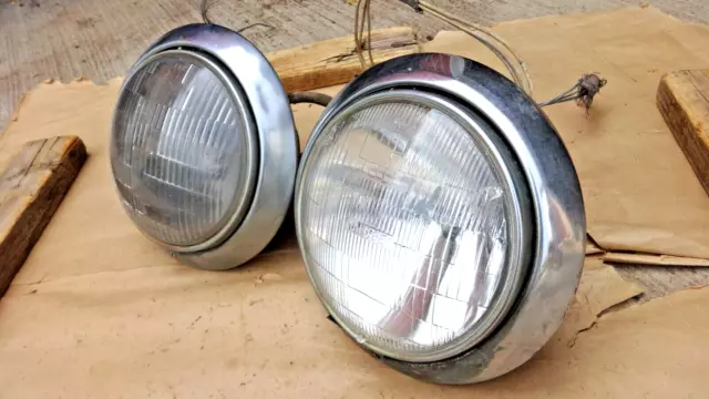 1947 1954 Chevy Truck HEADLIGHT ASSEMBLIES Original GM pair Pickup Panel COE