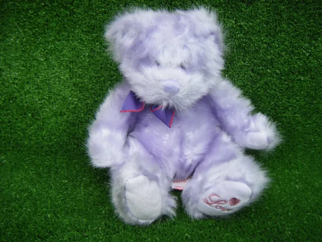 Russ Berrie Purple Lilac Aphrodite teddy bear  8" approx (B100)
