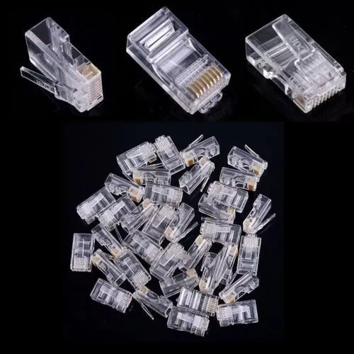 Lot de 1 à 150 fiches RJ45 a sertir Connecteurs réseau ,Prises Ethernet, Embouts