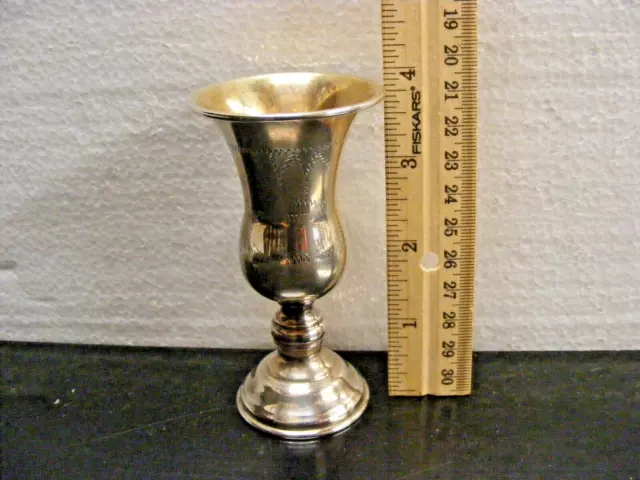 Jewish Sterling Silver Kiddush Cup Judaica (a)