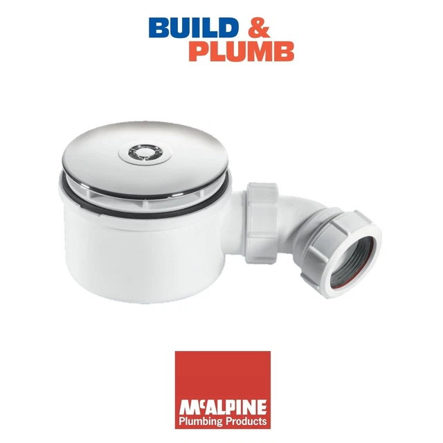 MCALPINE 90MM SHALLOW Shower Waste Trap Fast Flow Chrome ST90CP1070 £