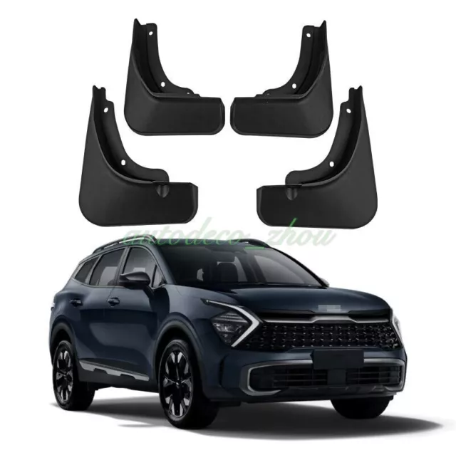 4X/SET FORKIASPORTAGE 2022 2023 2024, Black Molded Splash Guards Mud