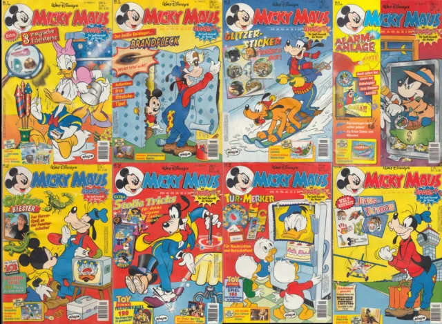 Micky Maus: Heft 1 bis 17 1996 mit allen Beilagen (Panini-Sticker ua.) - AUSWAHL