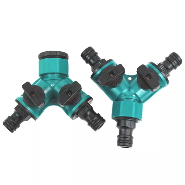 2 PCS Hose Fittings Garden Tap Adapter Bib Splitter Faucet