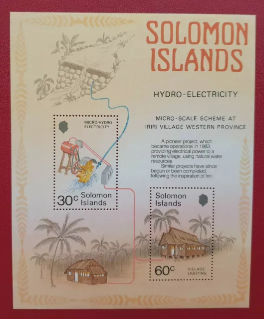 Solomon Islands 1986 Block 19 - Hydro Electricity postfrisch