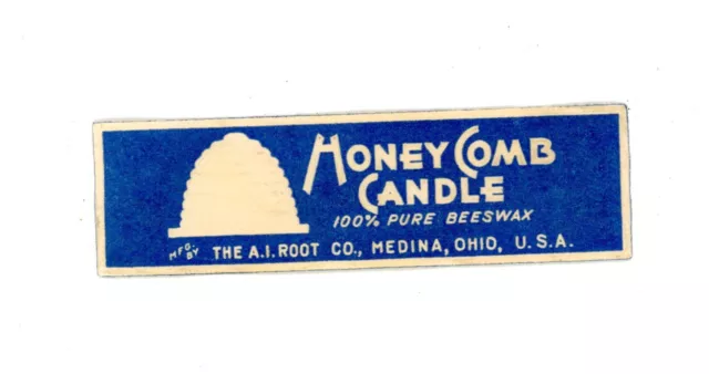 1920's-30's A.I. Root Honey Comb Candle Extracts Label F103E