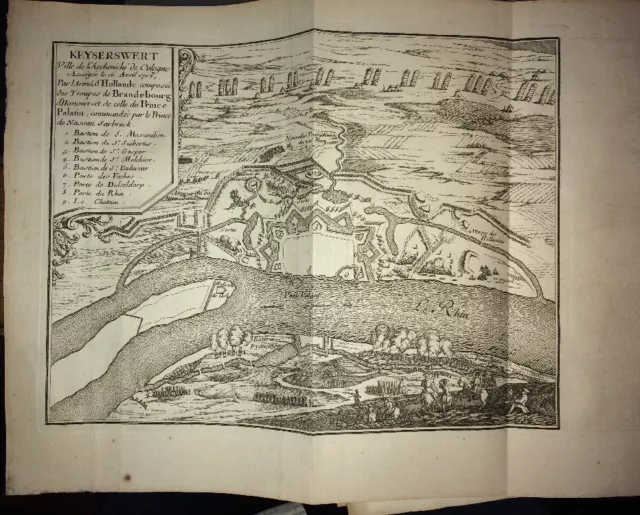Allemagne Plan De La Ville De Keyserswert ,1702.