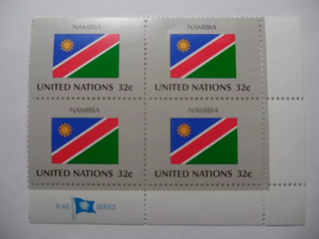 Stampmart : United Nations Flag Namibia Block Of Four ( B/4 ) Mnh Stamps