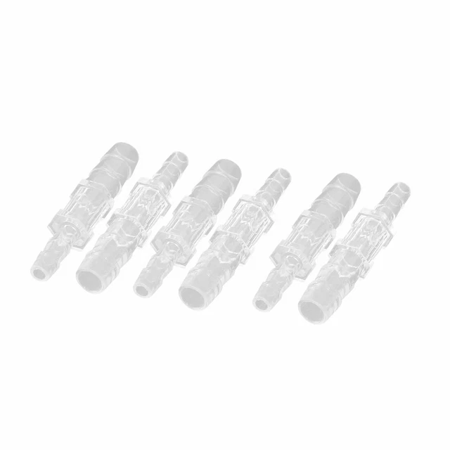 Aquarium Fish Tank Airline Tube Hose Connector Adapter 5.5mm to 7mm Dia 6pcs