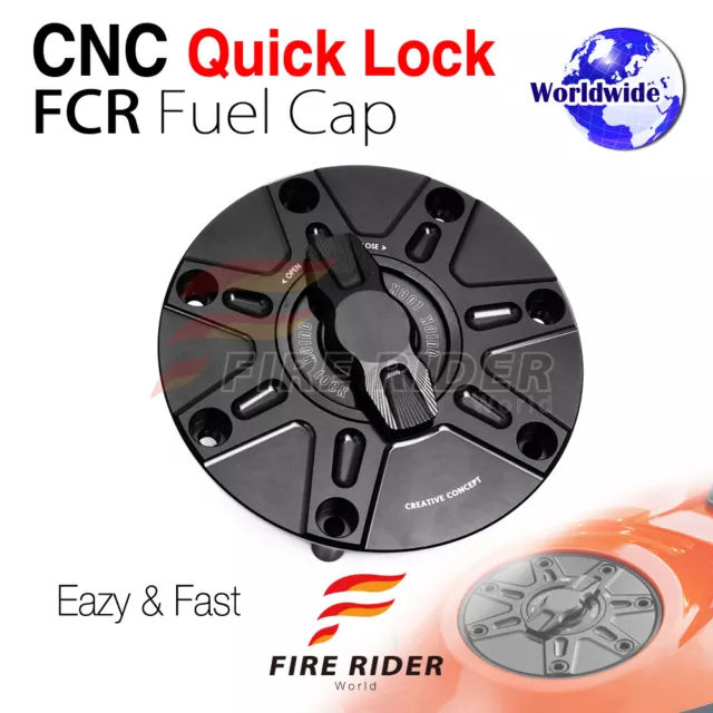 For Honda CBR1000RR Fireblade 04-13 07 AU CNC Black Quick Release Gas Fuel Cap