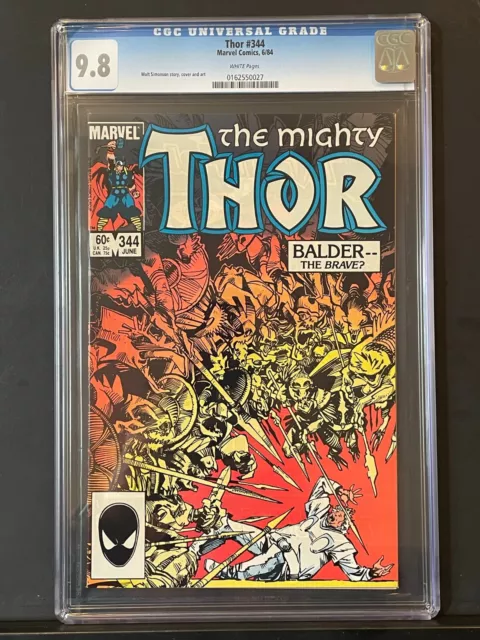 Thor #344 CGC 9.8 WHITE PAGES 1st Appearance of Malekith !