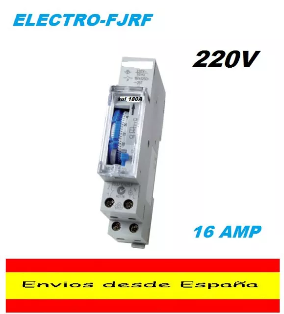 Temporizador Horario Automatico ,Carril 1 Din,Piscina,Luminoso,Ect..220V 16Amp..