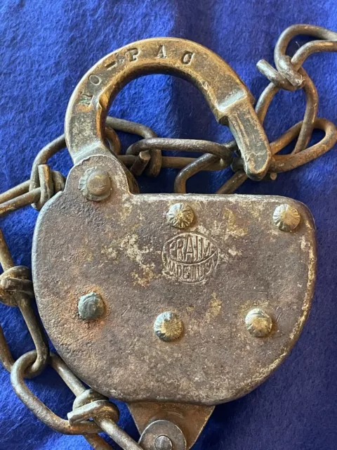 Missouri Pacific Lines Railroad Fraim Lock Padlock Switch Mopac RR Mo Pac