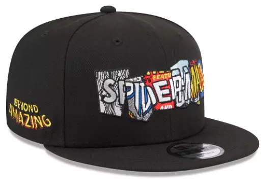 Marvel Comic's Beyond Spiderman Strip Logo New Era 9Fifty Snapback Black Hat