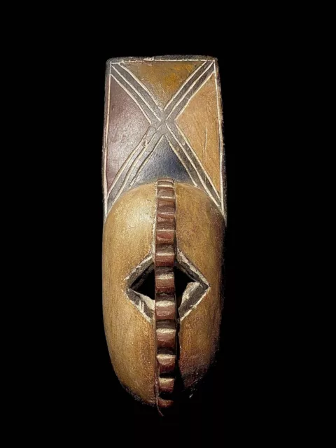Vintage Hand Carved Wooden Tribal African Art Face bobo mask burkina faso- 4077