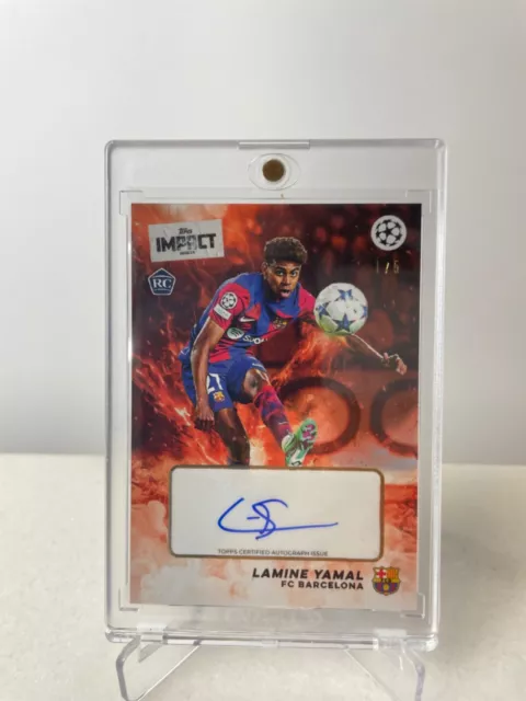2023-24 Topps Chrome UEFA Lamine Yamal #64 RC Rookie Purple Speckle