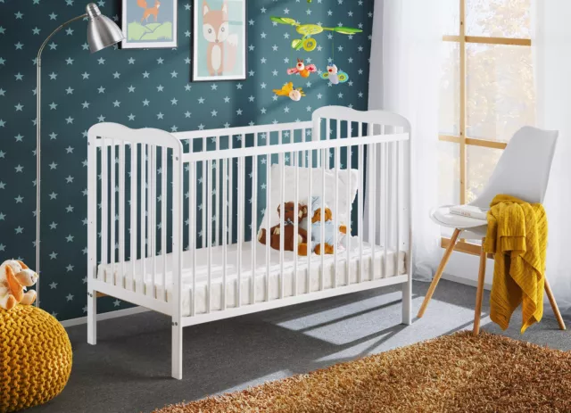 Babybett Kinderbett Gitterbett Beistellbett Jugendbett + Matratze ALA 120x60