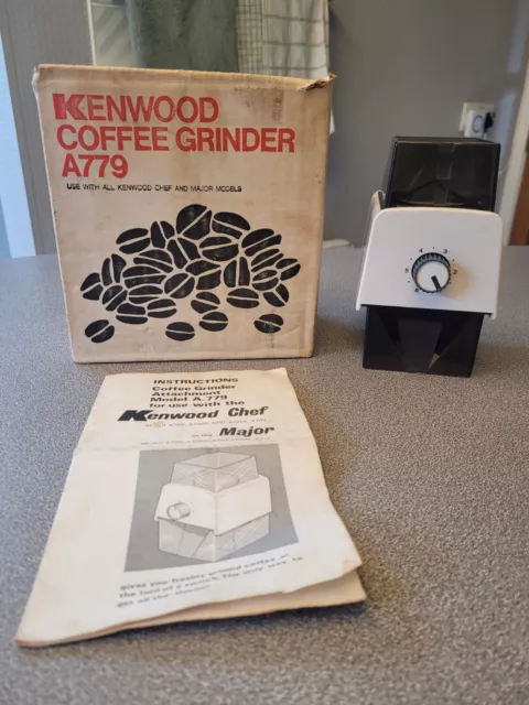 KENWOOD CHEF A779 Coffee Grinder White With Blue Control Knob Fully Restored 39.00 PicClick UK