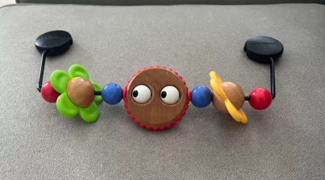 Wooden Googly Eyes toy bar for Baby Bjorn bouncer