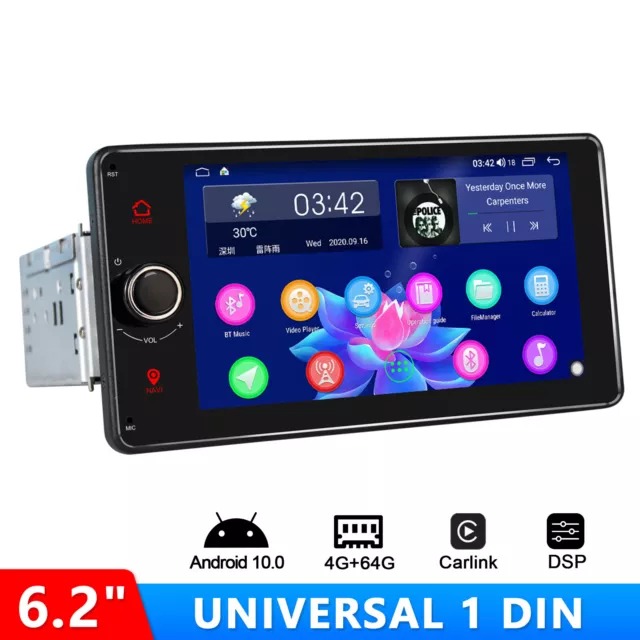 Autoradio GPS ANDROID 13 Octa Core 1 DIN 10,1 HD USB SD HDMI