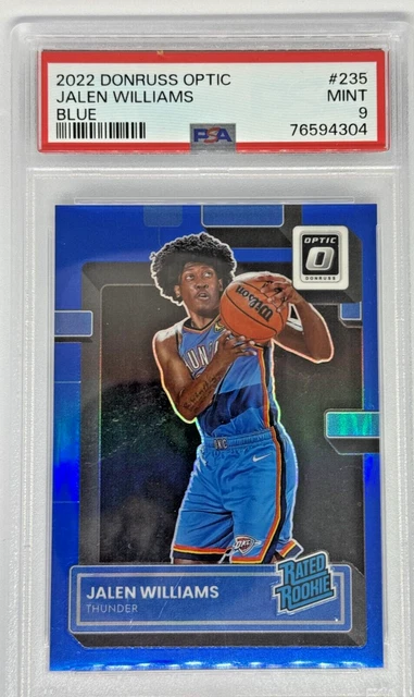 Carte Panini Donruss 2024 Jalen Williams Blue Holo Laser /49 - NBA Thunder, Near Mint