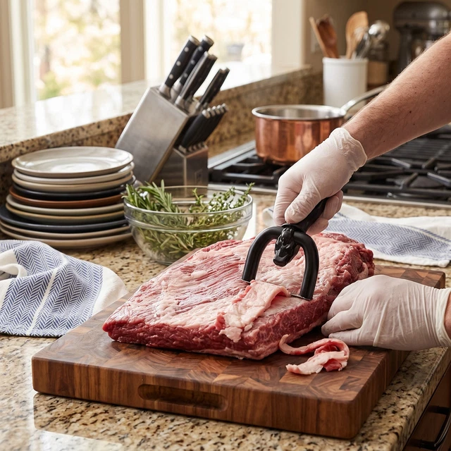 FAT TRIMMER MEAT Beef Fat Remover Handheld Steak Slicer £10.78 ...