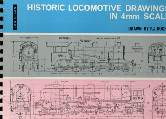 IAN ALLAN HISTORIC Locomotive Drawings in 4mm Scale by F J Roche £12.00 ...