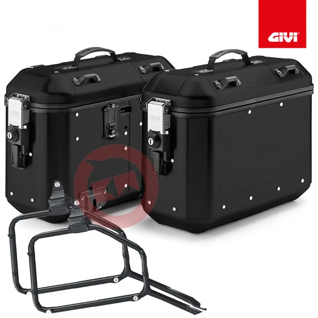 Top Case Moto Givi Trekker 36L Dolomiti ALU Monokey - Noir, Volume 36 Litres, Kit De Fixation - 13