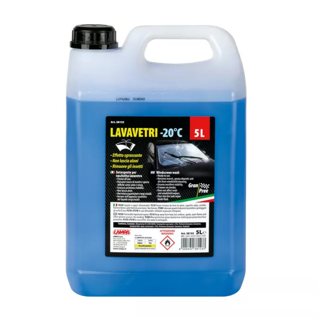 Liquido Lavavetri Detergente Pulizia Cristalli Rimuovi Insetti 5lt Sgrassante Au 2