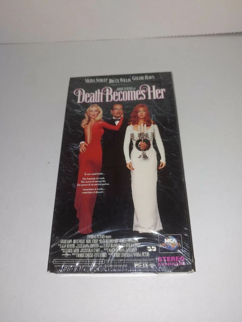 DEATH BECOMES HER (VHS, 1992) Meryl Streep Goldie Hawn Bruce Willis 90s ...