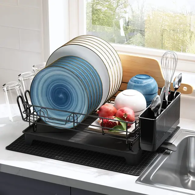 ZOVA PREMIUM STAINLESS Steel Dish Drying Rack with Swivel Spout, Dish  Drainer Ut $67.47 - PicClick