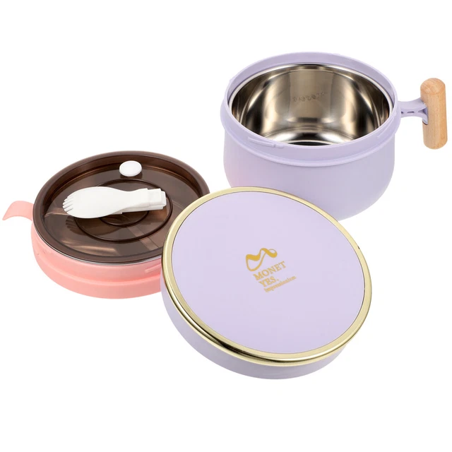 Lunchbox Bento Lunchbox mango portátil de doble capa Bento Box taza de sopa