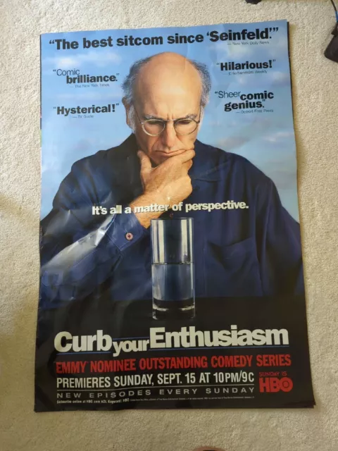 2002 Premier HBO Curb Your Enthusiasm Larry David Seinfeld 24" x 40" Poster