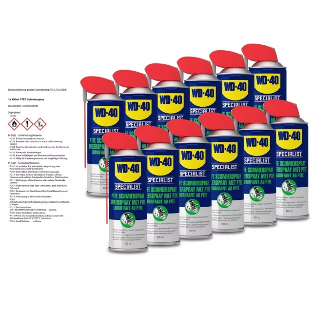 WD-40 SPECIALIST 12x 400ml PTFE SCHMIERSPRAY SCHMIERMITTEL