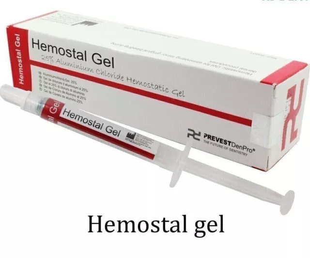 Paquete de 5 jeringas de gel hemostal dental 3 gm A gel de retracción gingival hemostático