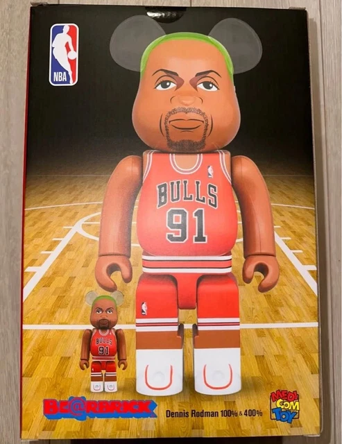 DENNIS RODMAN CHICAGO Bulls BE@RBRICK 100% & 400% Set Medicom Toy