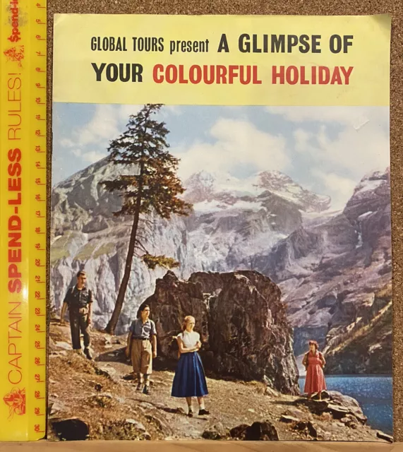 VINTAGE 1950s GLOBAL TOURS NEW ZEALAND WORLD TOURIST PHOTO GUIDE BOOKLET!!!