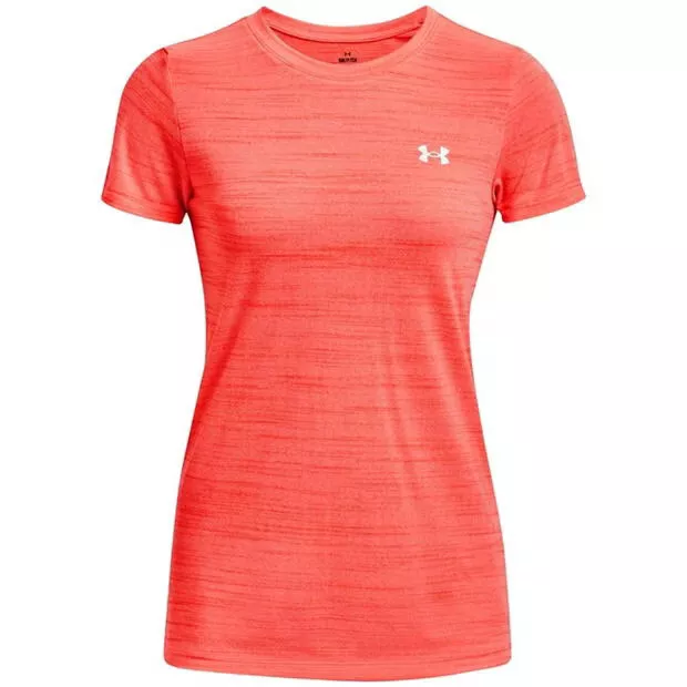 NEW Under Armour Women's Tech Tiger Crew T-Shirt Coral Size Medium