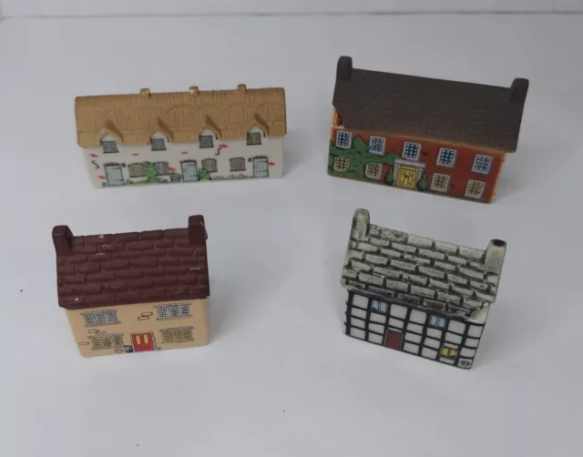 Vintage WADES England Whimsey On Why #21, 22, 23 & 24 Miniature House's