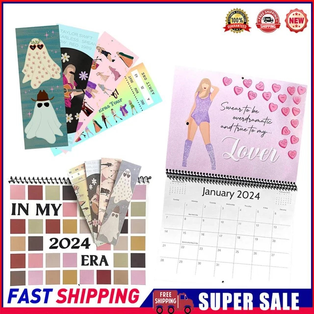 ERAS TOUR CALENDARS 2024 Wall Art Calendar Xmas Gift for Fans Gift