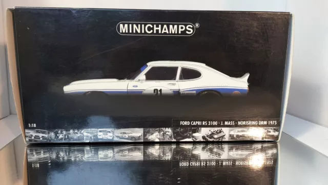 Minichamps 1:18 Ford Capri RS 3100 J.Mass Norsring DRM 1975 in Box Near Mint