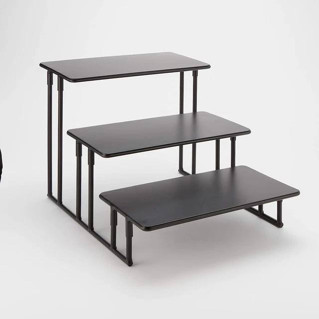 American Metalcraft ISP18 Three-Tier Stand Fixed Black