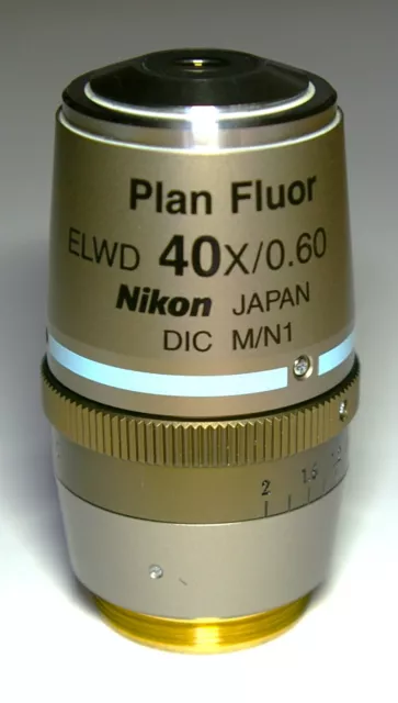 Mikroskop Objektiv Nikon Plan Fluor ELWD 40x/0.60 inf/0-2 DIC M/N1 Eclipse CFI60